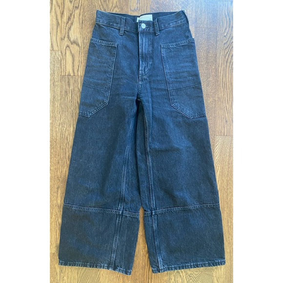 Everlane Denim - Everlane Women's The Way-high Gardener Cropped Denim Jeans Washed Black Size 24